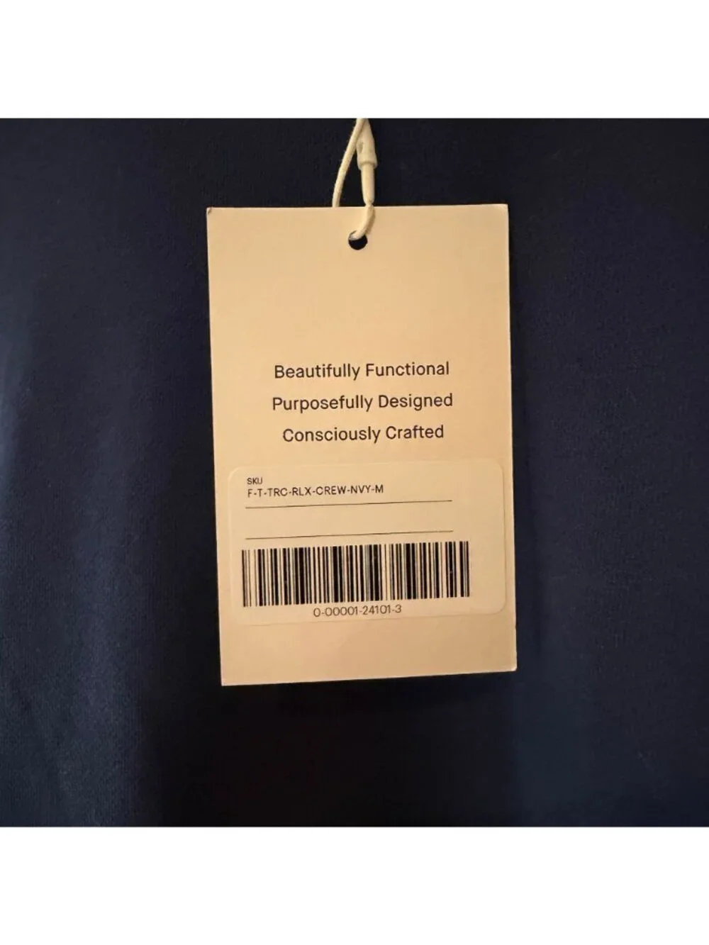 Everlane The Off Duty Terry Crew Neck Sweatshirt Navy Blue Size Medium NWT